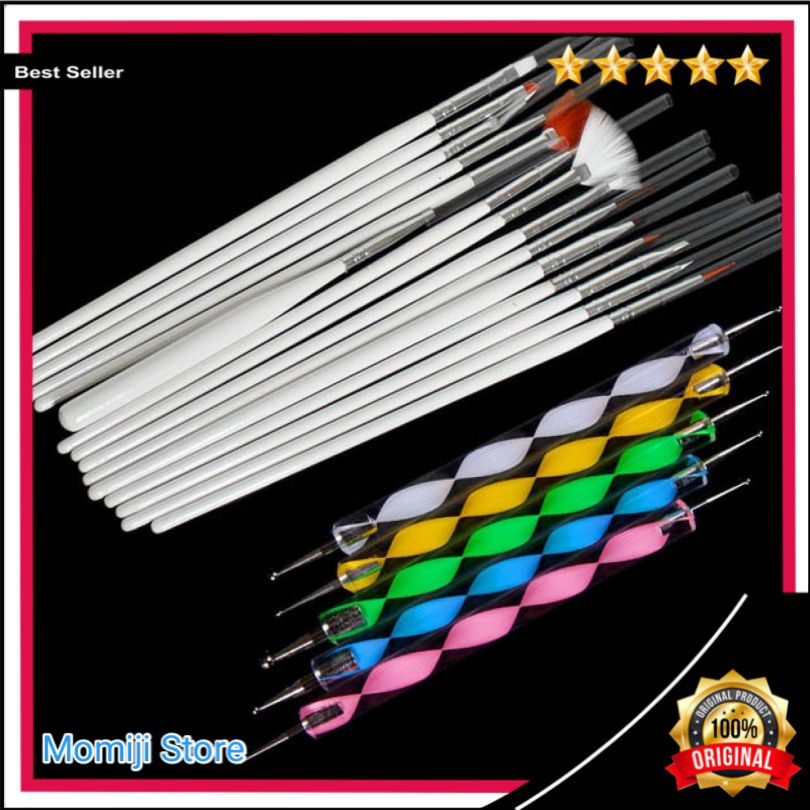 

Sale Kuas Kuku Lukis 20 in 1 Nail Art Dotting Tools Berkualitas