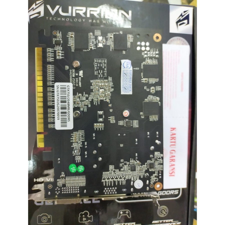 VGA Gaming VURRION GTX 750 2GB DDR5 128Bit - GAMING VGA ORI VURRION