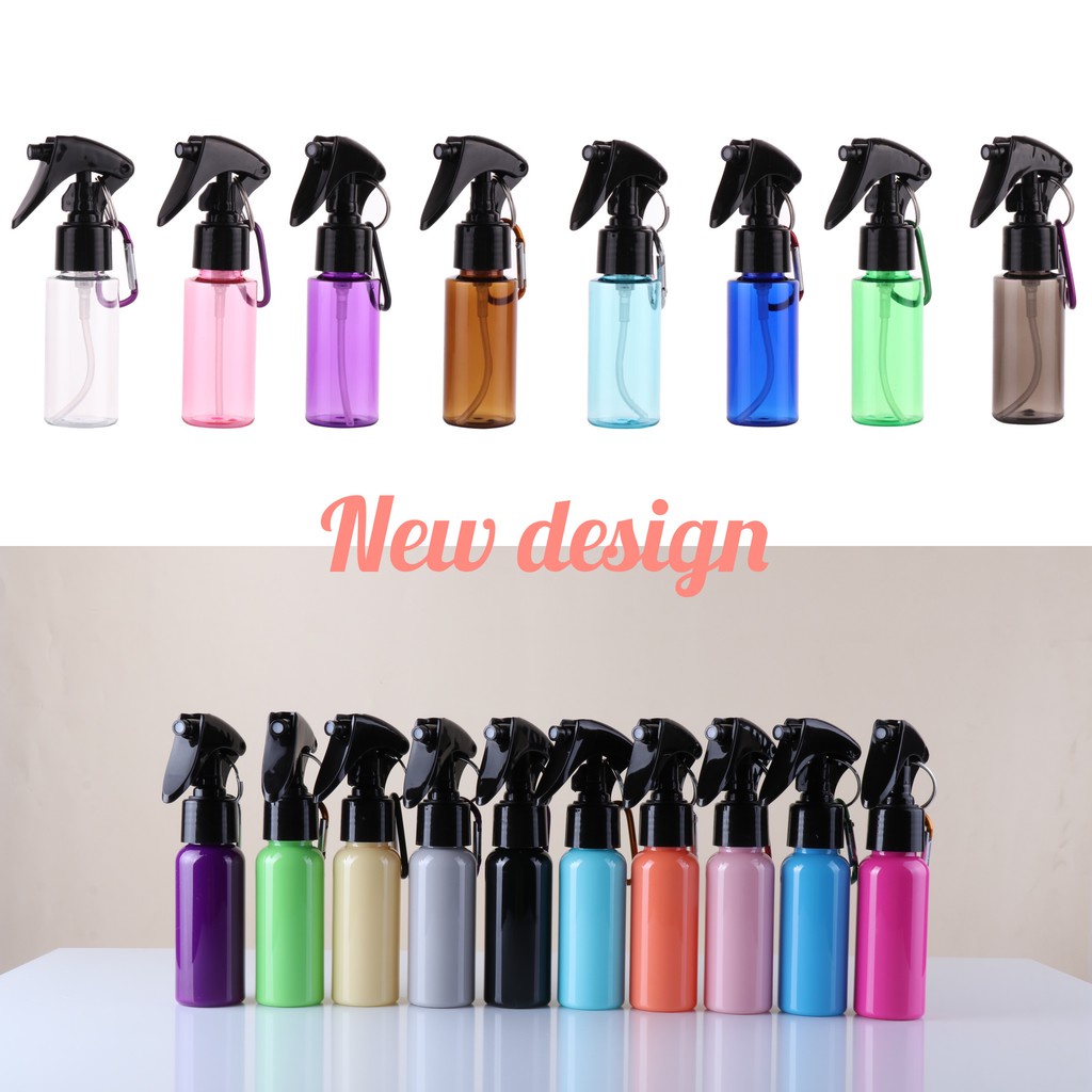 60ml Travel Refillable Spray Bottle With Keychain Buckle /  Small Hand Sanitizer Spray Bottle Fine Mist Container Bottles