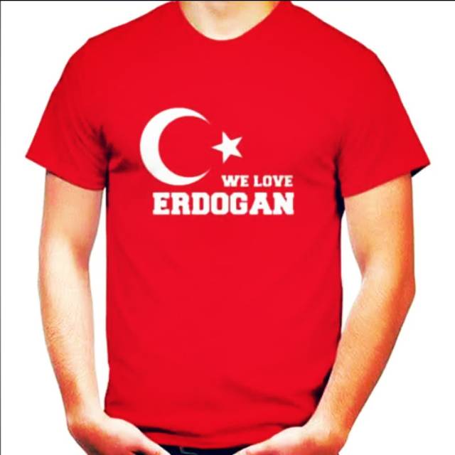 Baju kaos bendera turki love erdogan / KAOS TURKI