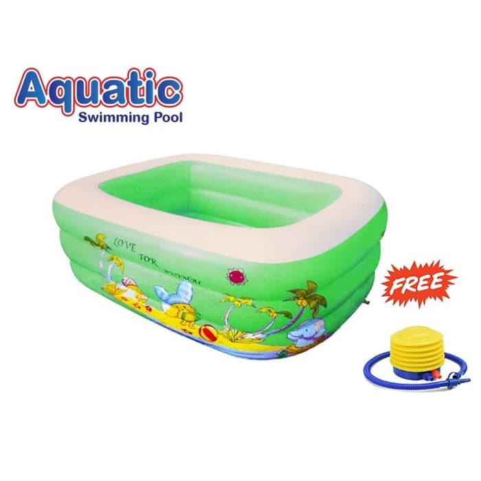 AQUATIC Kolam Renang Anak Rectangular 3 Ring C-002 / Swimming Pool