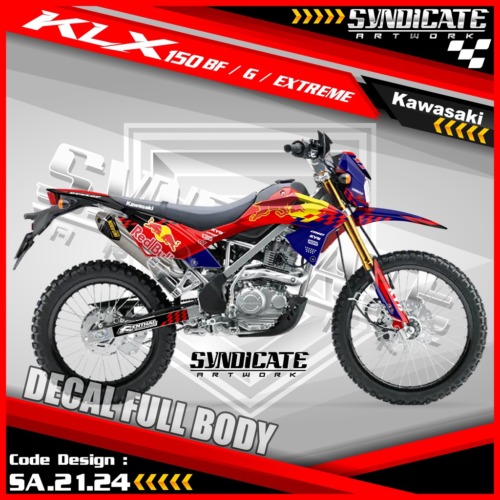 Decal Sticker Full Body Motor KLX 150L BF / G / EXTREME - Dekal Stiker Motor Cross Aksesoris Desain 