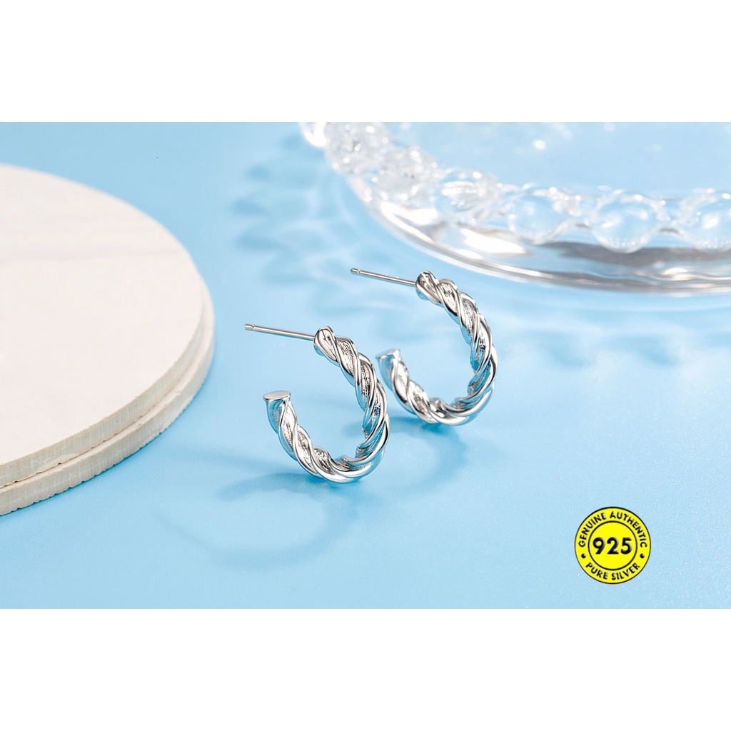 Anting Tusuk Model Huruf C Untuk Wanita U1061