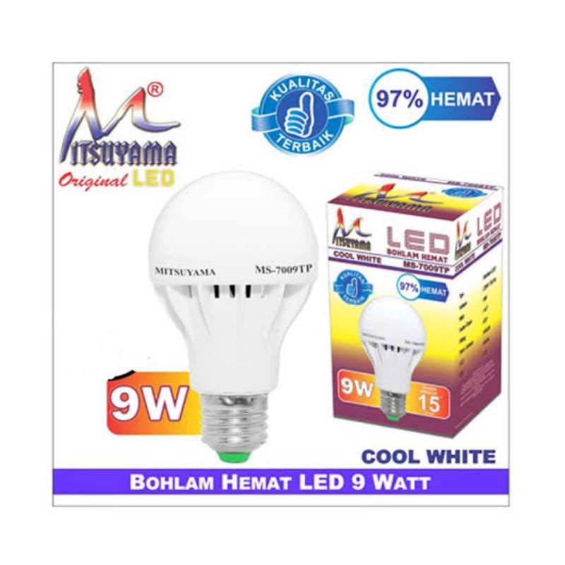 Bohlam Putih Hemat LED 9watt MITSUYAMA MS-7009TP