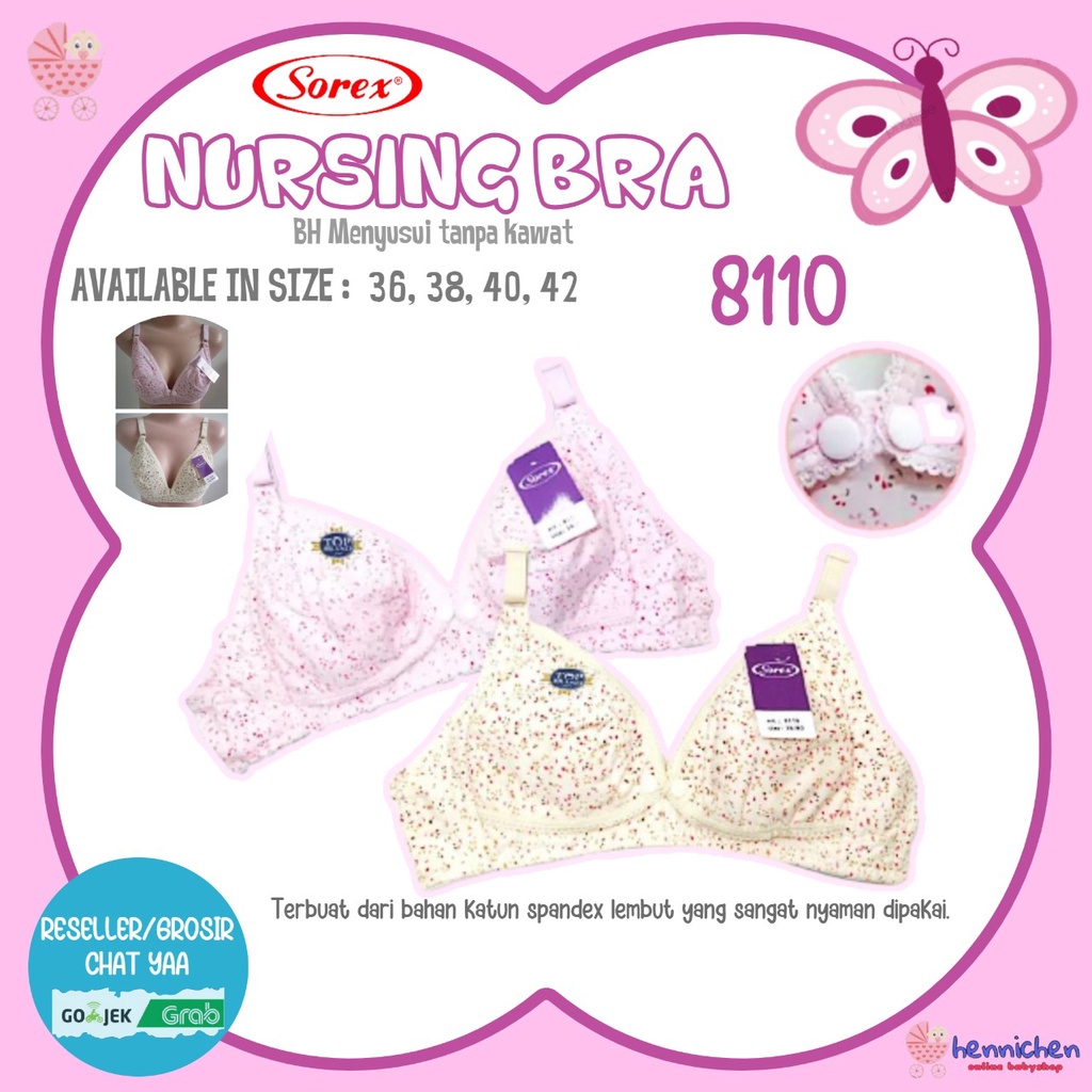 BH Ibu Menyusui Bayi Nursing Bra Tanpa Kawat SOREX 8110