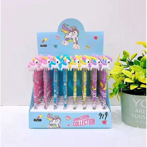 PENSIL BENSIA KARAKTER UNICORN KEKINIAN / PENSIL ANAK ANAK LUCU DAN UNIK / PENSIL BENSIA SUSUN CABUT KARAKTER KUDA PONY