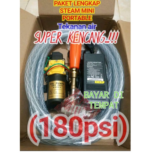 komplit alat cuci motor mobil AC taman setim steam stim 180psi 180 psi gunsprayer alat steam