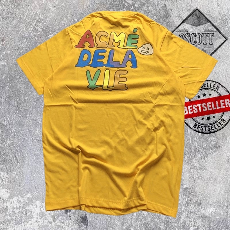 Kaos ADLV - puke Rainbow Kuning Fulltag + Label Premium Tshirt