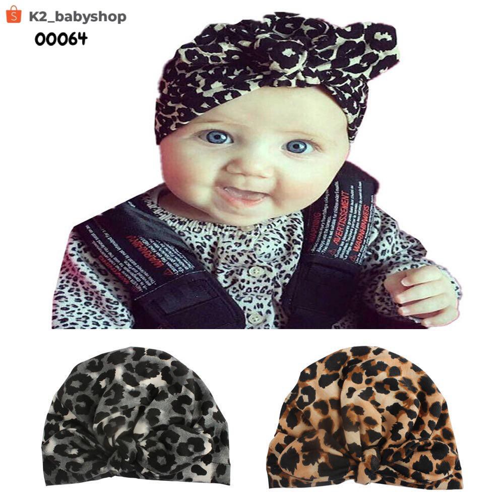 BABY K2 - TURBAN BAYI MOTIF LEOPARD KODE 00064