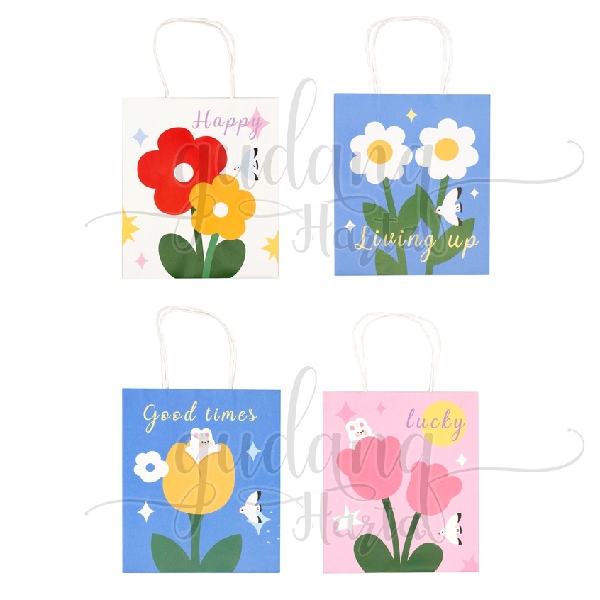

GEMEZZ Paper Bag Happy Flower Tas Kado Motif Bunga Goodie Bag GG 507103