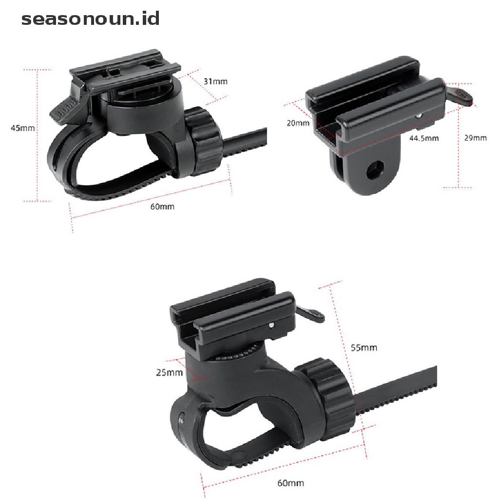 (seasonoun) Bracket Adapter Mount Holder Lampu Depan Sepeda