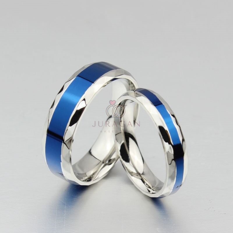 [HIGH QUALITY] Cincin Couple BUCIN R16 Titanium Ukir Nama + Box Cincin Beludru + BONUS Gelang Couple