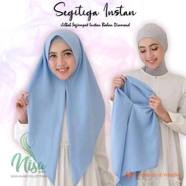 Hijab Segitiga Instan Jilbab Diamond Segiempat Slup Polos