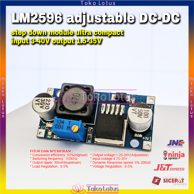 [Pengiriman Cepat] LM2596 LM2596S DC-DC Step Down Module BUCK REGULATOR