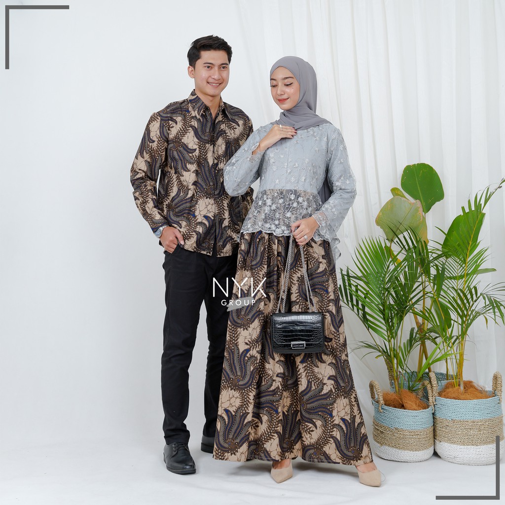 NYK BATIK-BATIK COUPLE CANTIKA ORI NYK | COUPLE GAMIS BROKAT PINGUIN | MAXI TILE MUTIARA BUSUI