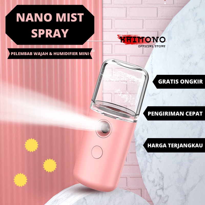 Nano Spray Pelembab Muka Wajah Glowing Mini Cas Casan Usb Murah Gratis Ongkir Cod Ori 100% Asli Mist