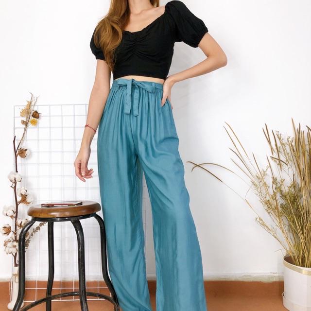 KULOT PANJANG/BASIC LONG CULOTTE-Dusty blue