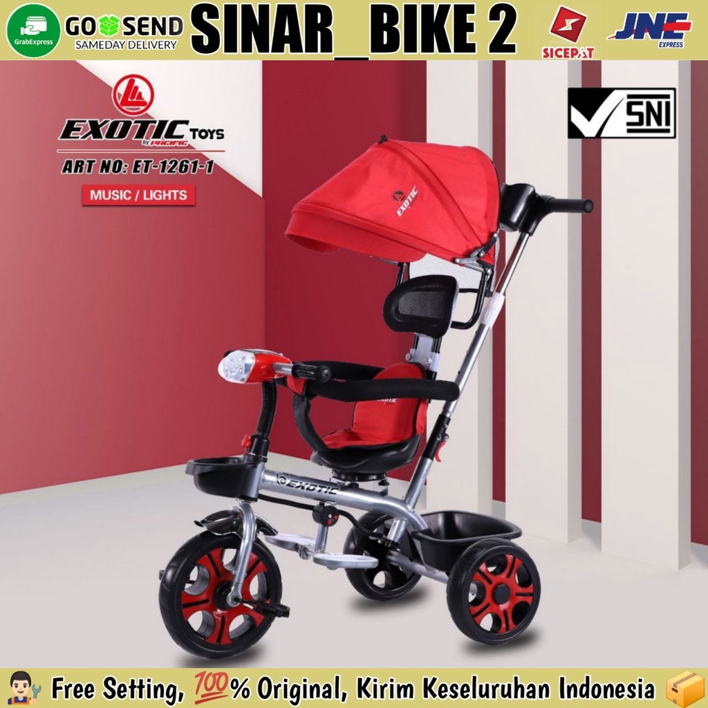 Sepeda Roda Tiga Anak Tricycle Exotic ET-1261-1