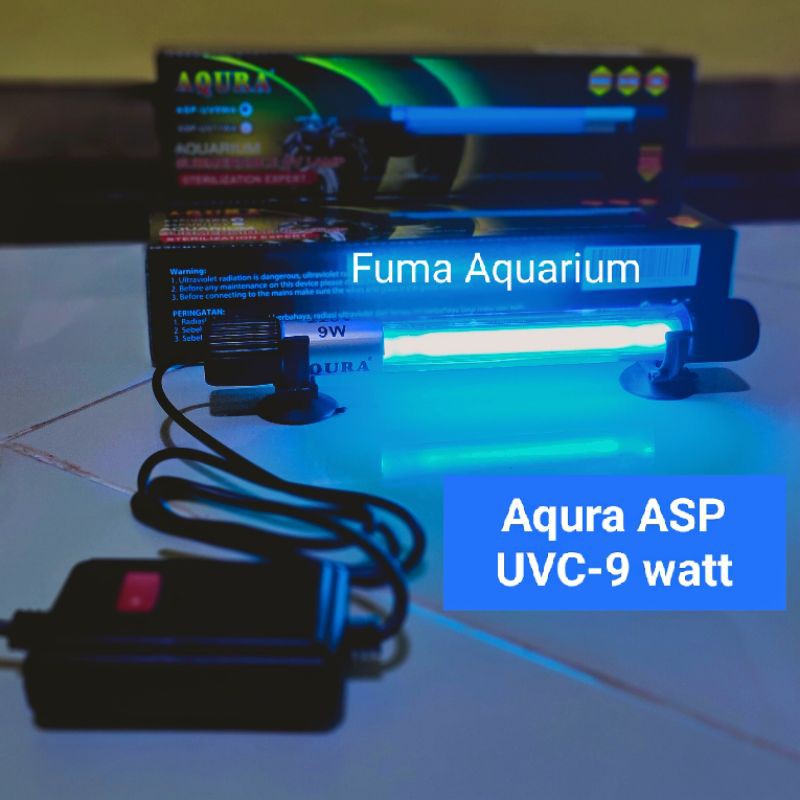 AQURA ASP-UV 9 watt Lampu Celup UV Sterilizer Anti Lumut Bakteri Sterilisasi