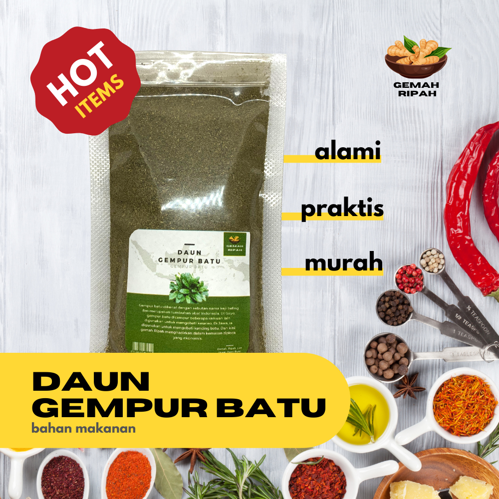 

Daun Gempur Batu Bubuk Premium Keji Beling Pecah Beling Obat Jamu Herbal Alami Wasir Demam Minuman