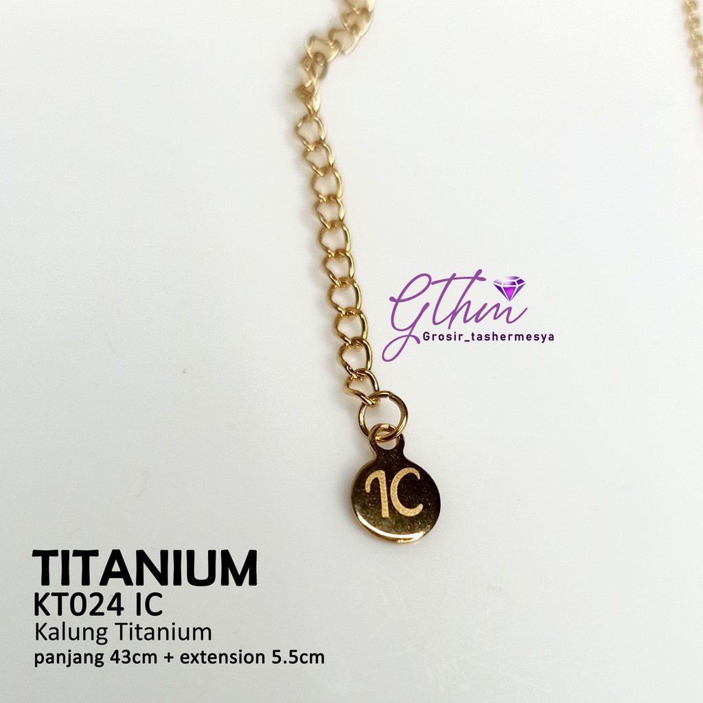 kalung ikatan cinta titanium polos tanpa mata diamond kt024 andien