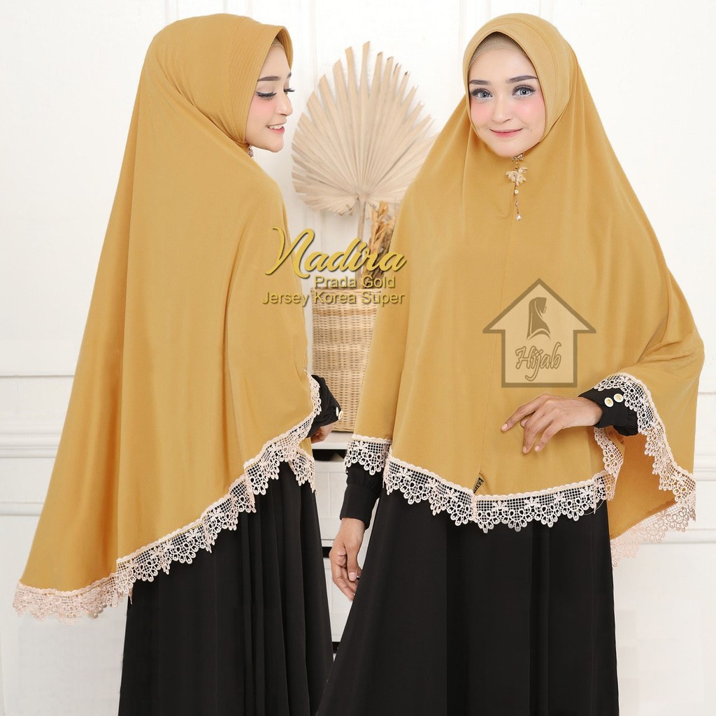 Jilbab Instan Jersey Jumbo Renda Nadira Jilbab Bergo termurah  RUMAH HIJA'B-3
