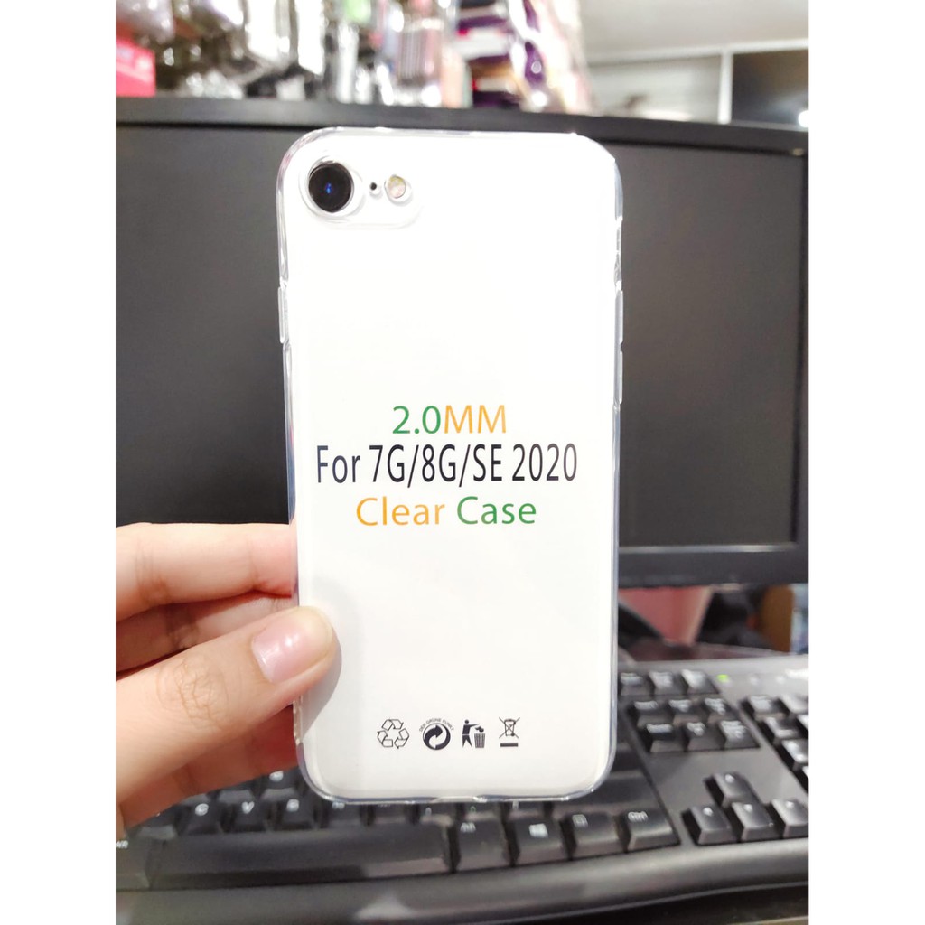 SoftCase OEM Transparan iPhone 7 8 SE 2020 7Plus 8Plus Clear UltraThin TEBAL 2.0mm SUPER CLEAR