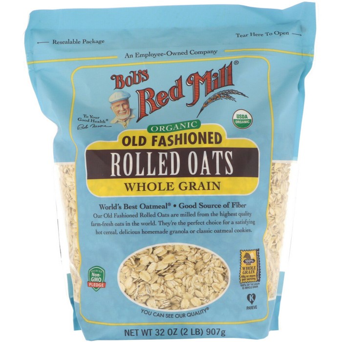 

Bob Red Mill Oats Rolled Oats Whole Grain 907Gr