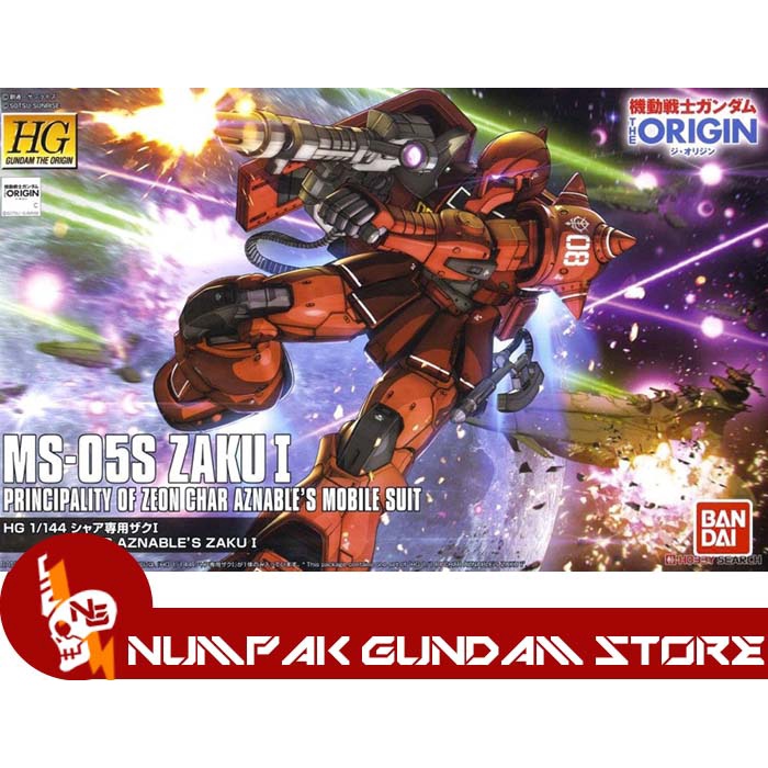 Zaku I Char Aznable Gundam Origin HG 1/144 Bandai