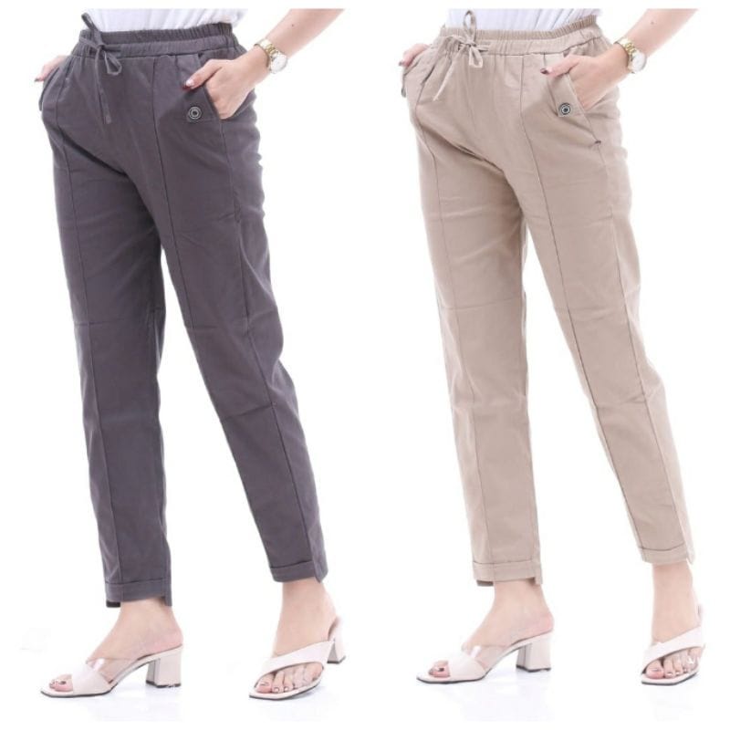 BAGGY PANTS TWILL STRETCH COMBED DIAMOND IMPOR (MELAR) KODE 031 SIZE M L XL XXL 4L 5L