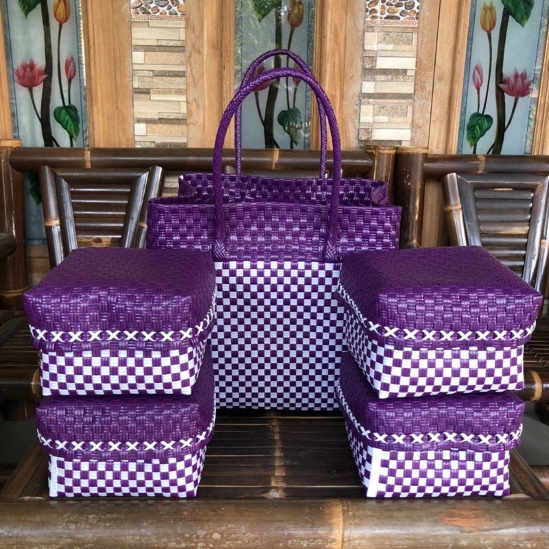 tas jaly premium Tas set keben 4 harga promo/ set keben bali / canang sari / tas plastik murah / can