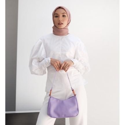 Tas Kulit Botega Shoulder Bag LILAC KEKINIAN Tas Bahu Fashion Wanita Terbaru LILAC NEW COLLECTION
