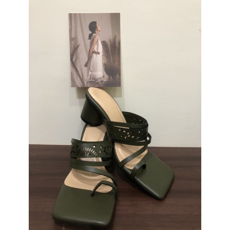 Protea x Patricia Stephanie Lacey Heels Olive [UNDER PRICE]