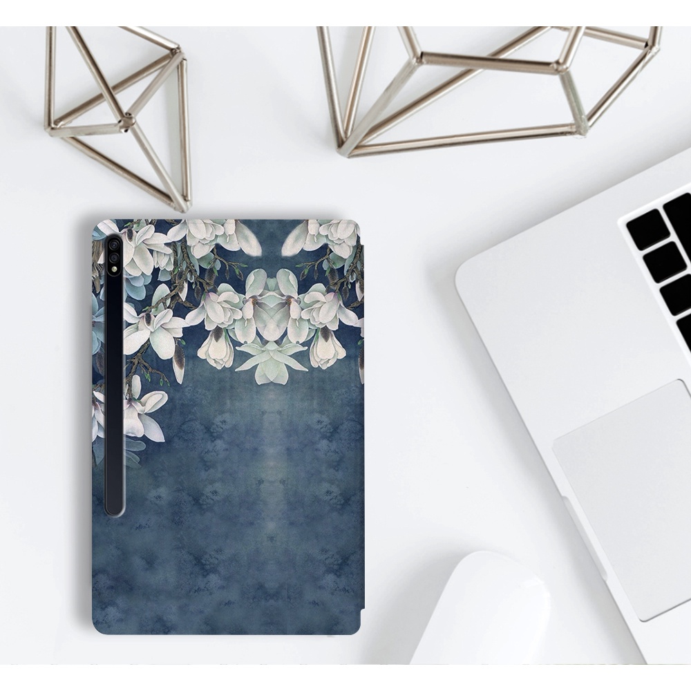 (Ready Stock) Casing Samsung Galaxy Tab S8 + S7 + S7 FE S8 Plus 12.4 &quot;SM-X800 SM-X806 SM-T730 SM-T733 SM-T736-T6 SM-T770 SM-T736B Motif Bunga