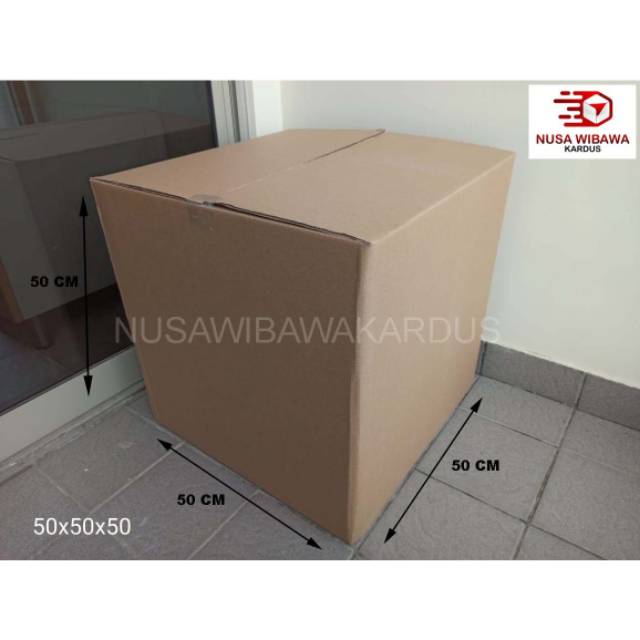 

Kardus box packing polos 50x50x50cm, murah, kotak karton