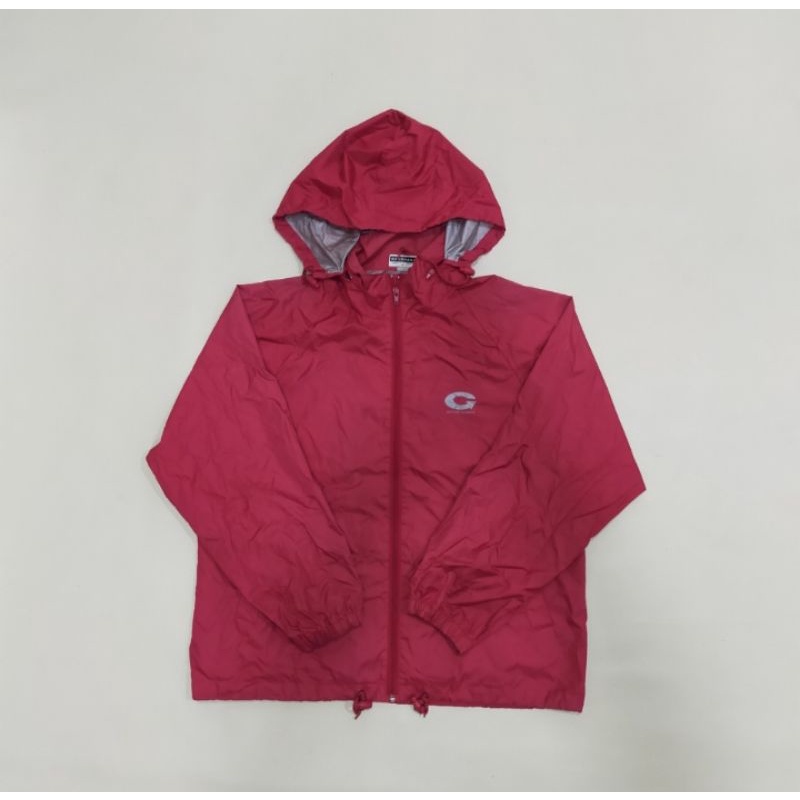 JAKET WINDBREAKER GIORDANO RED ORIGINAL