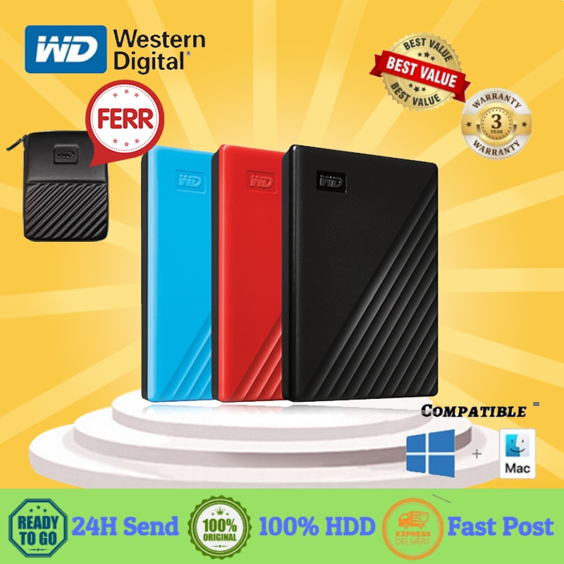 128gb hard disk ssd WD My Passport 1TB / 2TB Portable External Hard Disk Drive HDD USB3.0