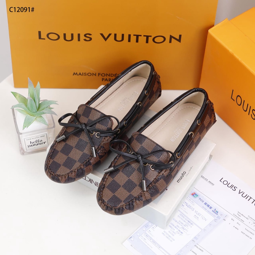 LV Louis Vuitton c12091 Gloria Flat Loafers