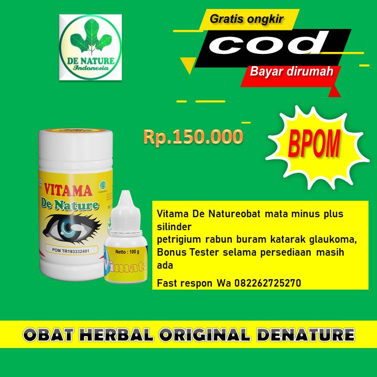 

Vitama De Nature OBAT MATA ASLI 100% ORIGINAL MENGATASI SEGALA PENYAKIT MATA MINUS / KATARAK DLL
