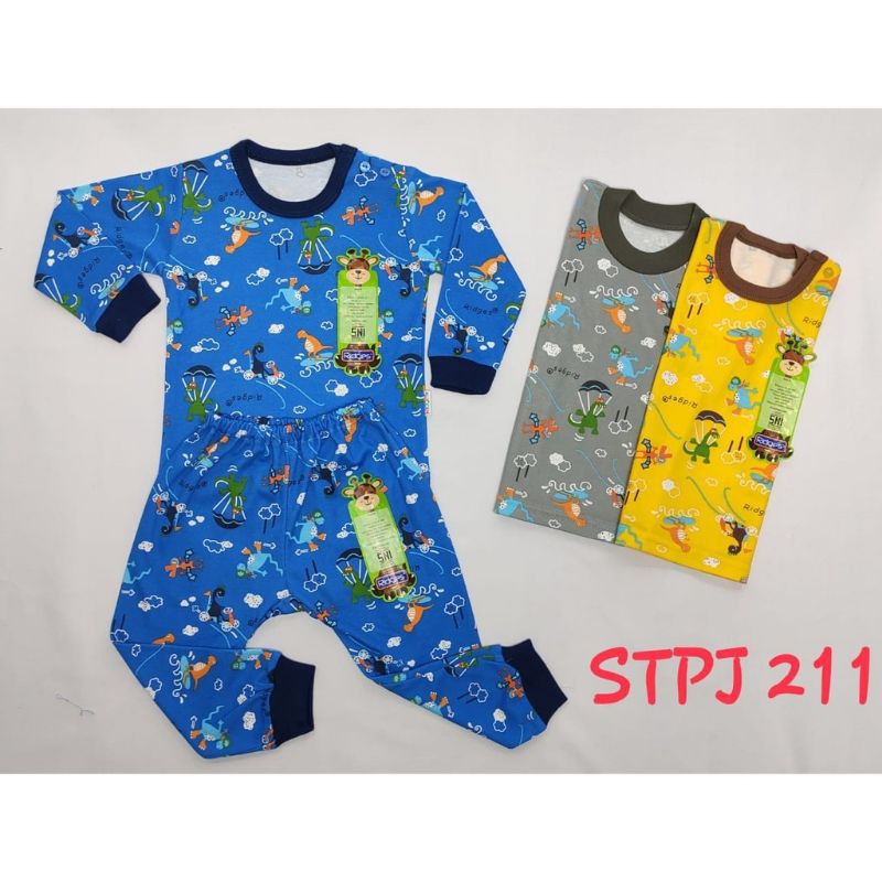 promo 3pcs Setelan Ridges Panjang follow the rabbit / piyama anak ridges / setelan bayi ridges