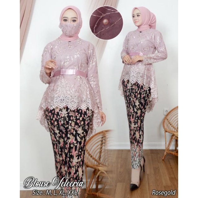 SET KEBAYA VALEERIA - PAKAIAN KEBAYA TERLARIS 2021 - KEBAYA WISUDAAN CANTIK - MODEL KEBAYA KEKINIAN-5