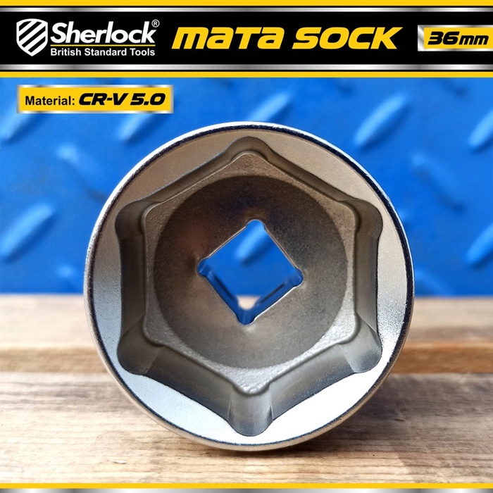 Kunci Shock 36 mm 6 PT / Sherlock Mata Sok/Sock 1/2 inch