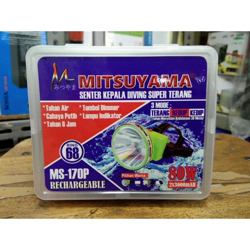 SENTER KEPALA MITSUYAMA 80 WATT MS 170P ANTI AIR