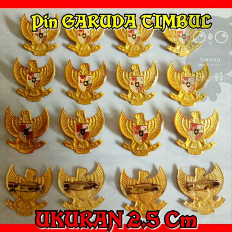 PIN GARUDA TIMBUL UK. 2,5 CM