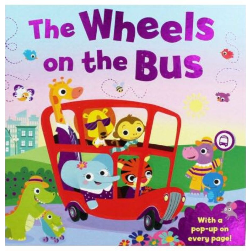 The Wheel on the Bus 3D Pop Up Book Buku Cerita Anak Nursery Book Baby Book