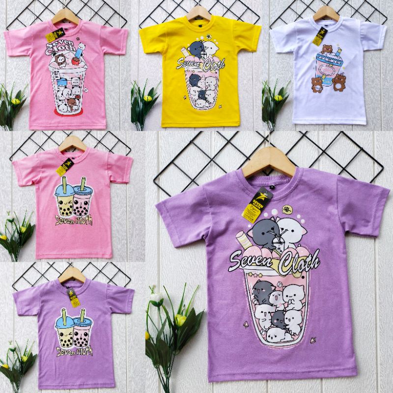 Kaos Anak Perempuan Terbaru Kaos Boba Umur 1-10 tahun