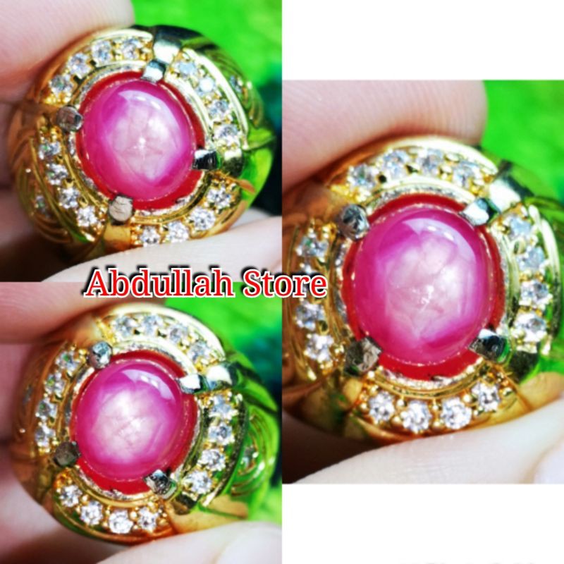 Batu Cincin Ruby Star Fatwa Burma Mewah