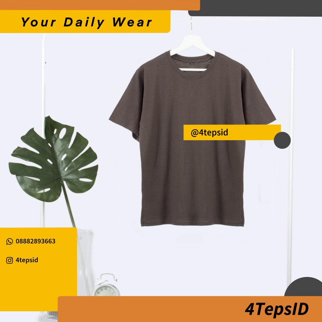 Kaos Polos Coklat Tua 30s