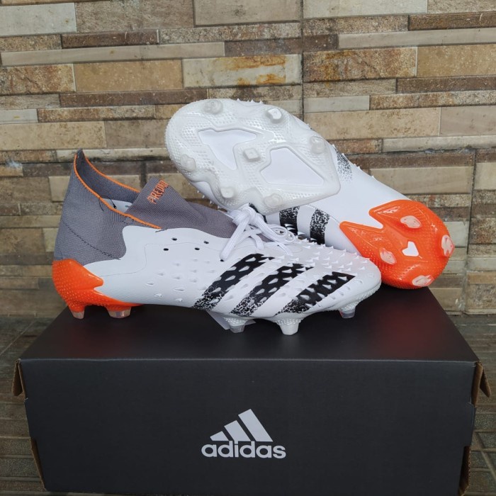 SEPATU BOLA ADIDAS FREAK PREDATOR 20.1 MID WHITE RED FG-SEPATU BOLA-sepatu bola adidas