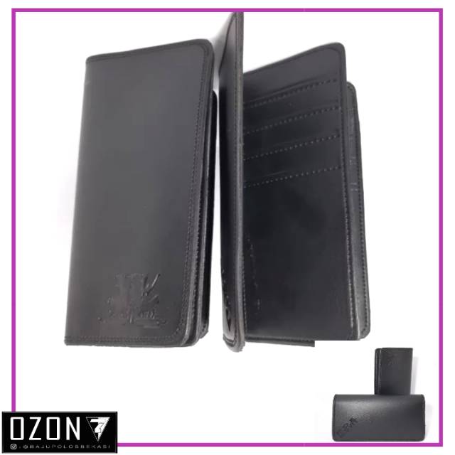 Dompet Kulit Pria Dompet Panjang Pria Wanita Dompet Kartu Hitam Polos Card Holder Premium Murah